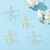 4Pcs 2 Colors Brass Pendants Cabochon Settings FIND-SC0017-24A-6