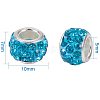 Polymer Clay Rhinestone European Beads CPDL-NB0001-07-2