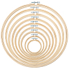 9Pcs 9 Styles Bamboo Embroidery Hoops DIY-GO0003-09-1