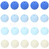 Rubberized Style Imitated Silicone Acrylic Beads MACR-PA0001-06A-02-6