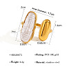 304 Stainless Steel with Plastic Pearl Cuff Open Rings FS-WGD589A-03-1