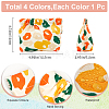 4pcs Mini Cloth Printed Multipurpose Shrapnel Makeup Bags Change Purse ABAG-GF0001-26-2
