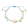 Ocean Theme Synthetic Turquoise & Glass Seed Beaded Bracelets BJEW-MZ00305-01-2