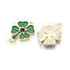 Saint Patrick's Day Alloy Enamel Connector Charms FIND-N011-26KCG-2