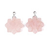 Natural Rose Quartz Pendants G-T144-12C-1