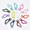 Spray Painted Eco-Friendly Alloy Swivel Snap Hooks Clasps PALLOY-T080-11-NR-2