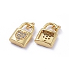Brass Micro Pave Cubic Zirconia Pendants LS-ZIRC-G163-20G-2
