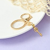 304 Stainless Steel Initial Letter Key Charm Keychains KEYC-YW00004-04-1