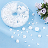 1Box Imitation Pearl ABS Acrylic Dome Cabochons SACR-PH0001-01-2
