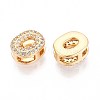 Brass Micro Pave Clear Cubic Zirconia Beads KK-T071-17G-O-2