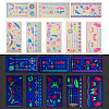 8 Sheets 8 Style Creative Fluorescent Arm Removable Temporary Tattoos Paper Stickers STIC-TA0002-02-3