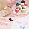 105Pcs 7 Colors Angel Wing Polyester Embroidery Appliques PATC-GA0001-27-4
