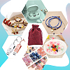 Polyester Imitation Burlap Packing Pouches Drawstring Bags ABAG-BBC0001-02B-04-5