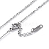 Ion Plating(IP) 304 Stainless Steel Cable Necklaces NJEW-G081-08P-3