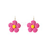 Flower Alloy Raffia Flower Dangle Earrings FS-WG89508-07-1