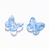 Transparent Spray Painted Glass Charms GLAA-T016-21A-2