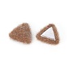 Faux Mink Fur Covered Cabochons WOVE-X0001-21-2
