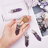 Beebeecraft 5Pcs Natural Amethyst Big Pendants G-BBC001-24-3