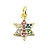 Brass Micro Pave Colorful Cubic Zirconia Pendants KK-H475-19G-11-1