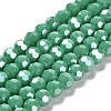 Electroplate Opaque Glass Beads Strands EGLA-A035-P8mm-A13-1