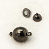 Brass Magnetic Clasps with Loops PALLOY-MC043-2B-2