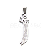 Tarnish Resistant 304 Stainless Steel Large Sword Pendants STAS-E090-13P-B-1