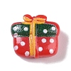 Opaque Christmas Theme Resin Cabochons RESI-H162-06D-1