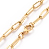304 Stainless Steel Hamsa Hand Pendant Necklace for Women NJEW-G018-06G-3