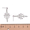 Rhodium Plated 925 Sterling Silver Stud Earring Findings STER-L057-041P-4
