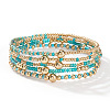 Gold Beaded Bracelet Set Summer 2025 Stylish and Versatile Five-Piece Jewelry Collection AJ2042-11-1