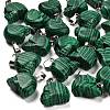 Synthetic Malachite Pendants G-Z067-02P-12-1