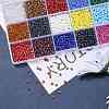 180G 15 Colors Glass Seed Beads SEED-JQ0003-01D-4mm-6