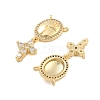 Brass Pave Cubic Zirconia Pendants KK-U009-09D-G-2