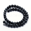 Natural Snowflake Obsidian Beads Strands X-G-I199-36-6mm-2