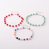 Trendy Glass Pearl Anklets AJEW-AN00035-1