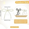 5Pcs 5 Styles Bowknot Plastic Imitation Pearl Shoe Charms AJEW-CJ0001-64-2