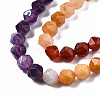 Chakra Theme Natural Tiger Eye & Rose Quartz & Amethyst & Topaz Jade & Red Agate & Amazonite & Sodalite Beads Strands G-S376-002A-3