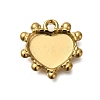 Ion Plating(IP) 304 Stainless Steel Pendant Cabochon Settings STAS-H225-08G-1