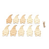 Christmas Santa Claus Wooden Ornaments Set WOOD-WH0027-10-1