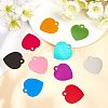 30Pcs 10 Colors Aluminum Blank Pendants ALUM-FH0001-07-4