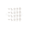 20Pcs 5 Style 201 Stainless Steel Filigree Joiners Links STAS-UN0034-33-8