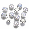 ABS Plastic Imitation Pearl Sewing Buttons BUTT-S005-8mm-03S-3