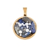 Natural Lapis Lazuli Chip and Plastic Pearl Pendants GG-CBA9A1B-01G-02-1