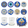 DIY Evil Eye Pattern Coaster Diamond Painting Kits DIY-TAC0016-54-13