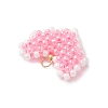 Glass Seed Beaded Heart Pendants PALLOY-MZ01018-4