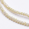 Electroplate Glass Beads Strands GLAA-F078-FR08-3