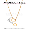 1Pc Letter & Heart Stainless Steel Lariat Necklaces for Women NJEW-LP0002-87G-O-2