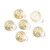 Transparent Spray Painted Glass Beads GLAA-I050-09-2