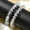 Natural Quartz Crystal Round Beads Stretch Bracelets for Women BJEW-L712-B03-8mm-1