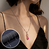 20Pcs Stainless Steel Round Snake Chain Necklaces with Ball NJEW-OC0001-08P-5